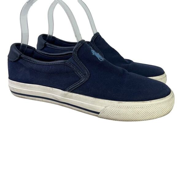 Polo Ralph Lauren Marlee Canvas Slip On Flats Loafers Embroidered Logo Shoes 8 - Picture 1 of 16